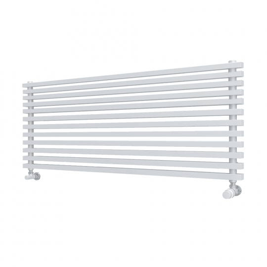 Горизонтальный радиатор с квадратными колонками КЗТО QUADRUM NEO 50 H 1250 RAL 9016 схема 3