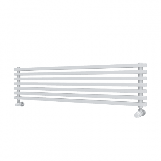 Горизонтальный радиатор с квадратными колонками КЗТО QUADRUM NEO 50 H 1250 RAL 9016 схема 9