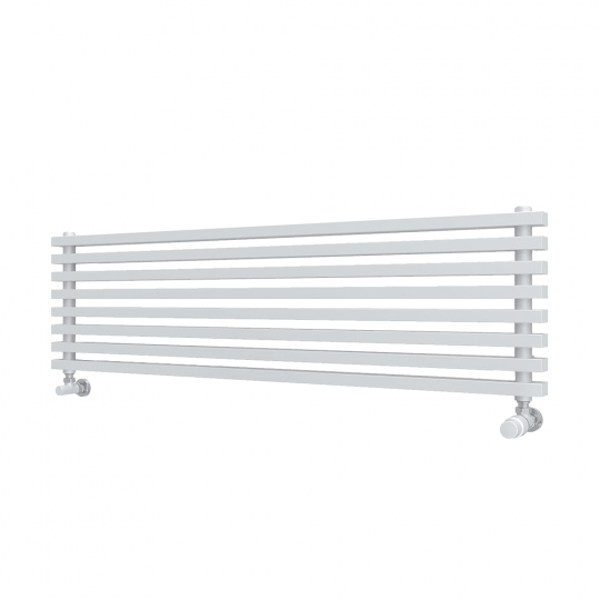 Горизонтальный радиатор с квадратными колонками КЗТО QUADRUM NEO 50 H 1250 RAL 9016 схема 10