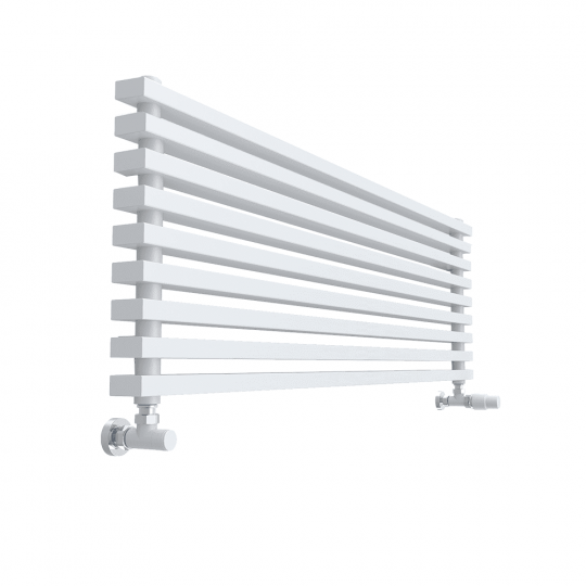 Горизонтальный радиатор с квадратными колонками КЗТО QUADRUM NEO 50 H 1000 RAL 9016 схема 11