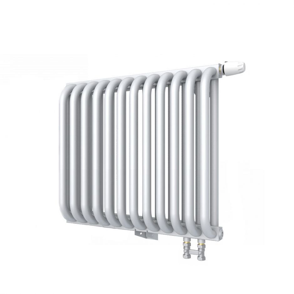 Стальной двухрядный радиатор с квадратным коллектором КЗТО РС 2-500 1/2 нижнее подключение прав ФОТО