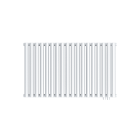 Толстотрубный радиатор КЗТО Гармония А40 1-500-18 нижнее подключение прав RAL 9016 схема 1