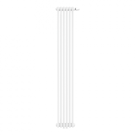 Стальной трубчатый радиатор КЗТО Bataria 2-1750 цвет белый  универсальное нижнее подключениеUT RAL 9016 схема 4