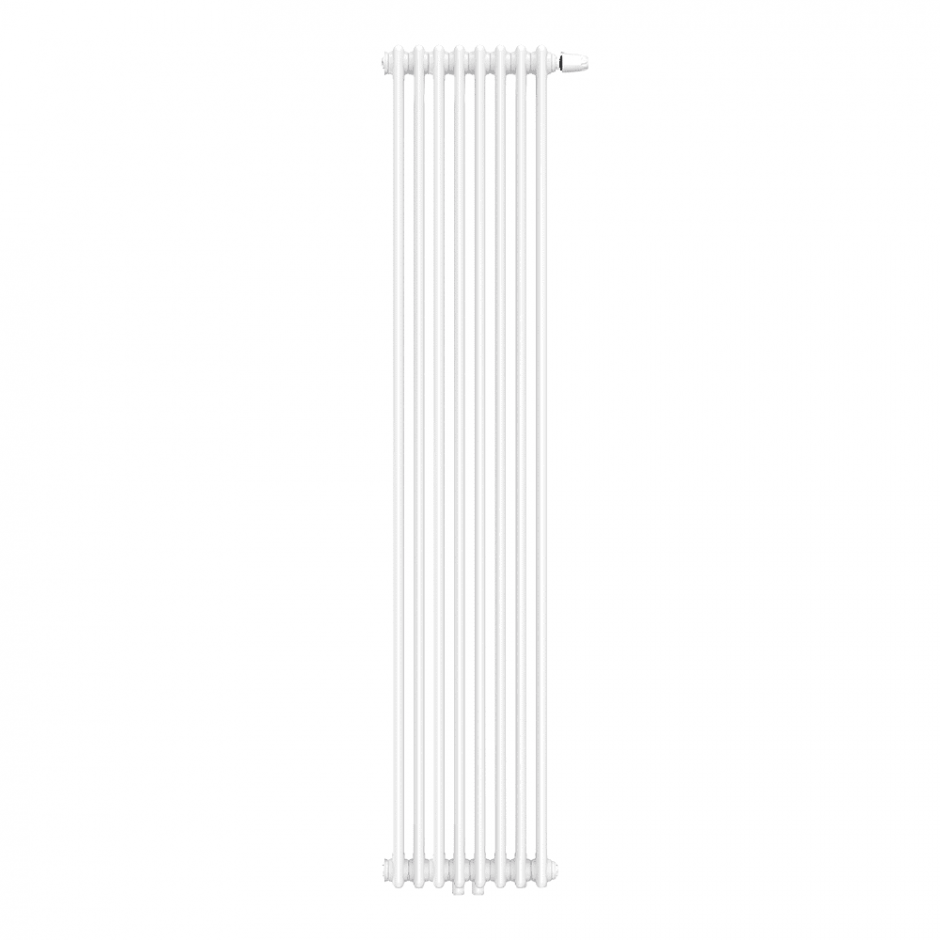 Стальной трубчатый радиатор КЗТО Bataria 2-1750 цвет белый  универсальное нижнее подключениеUT RAL 9016 ФОТО
