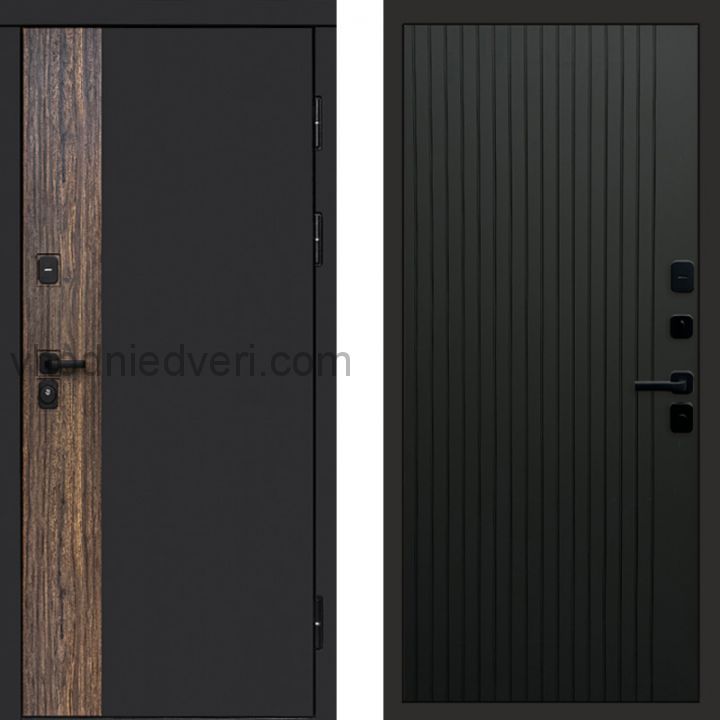 Входная дверь Termo-door ТОР - FLAT Черный кварц