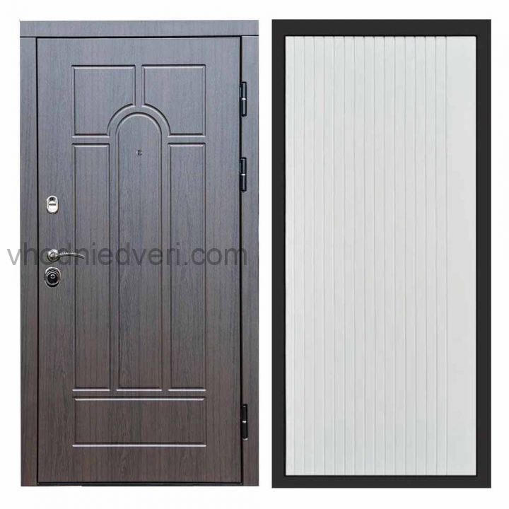 Входная дверь Termo-door Модена Венге - FLAT Белый софт