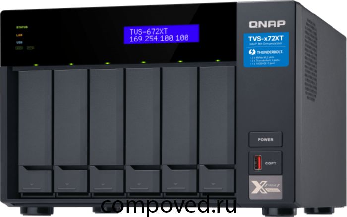 Сетевое хранилище (NAS) QNAP TVS-672XT-i3-8G