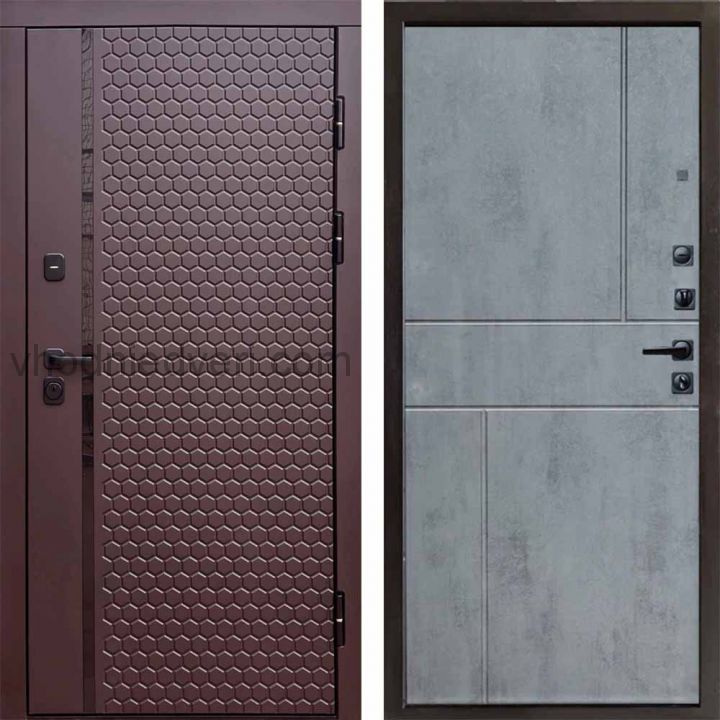 Входная дверь Termo-door Simple Шоколад - Горизонт Бетон темный