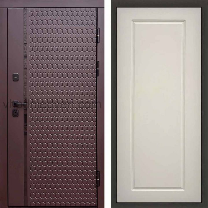 Входная дверь Termo-door Simple Шоколад - Гранд Слоновая кость
