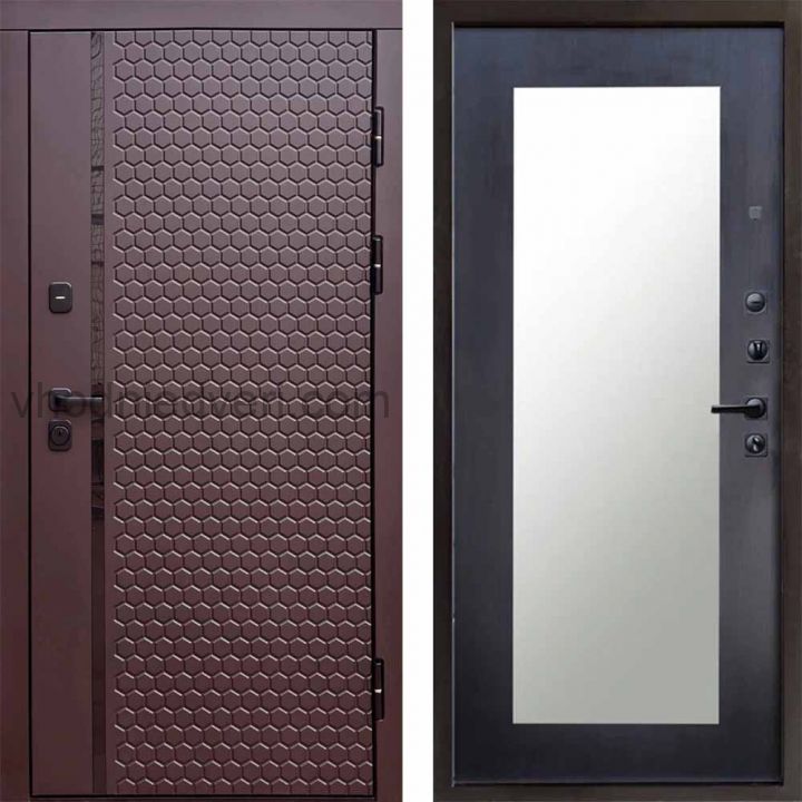 Входная дверь Termo-door Simple Шоколад - Зеркало триумф Венге