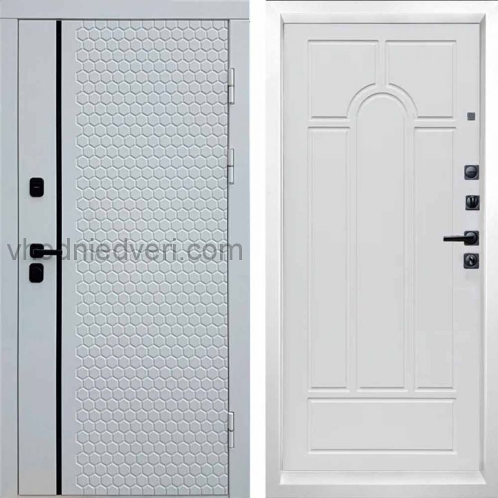 Входная дверь Termo-door Simple White - Арка Белое дерево