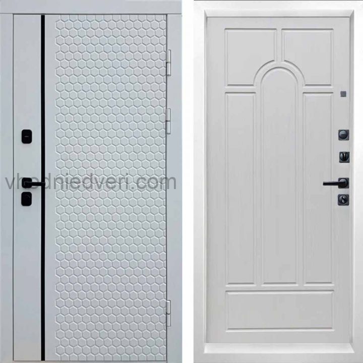 Входная дверь Termo-door Simple White - Арка Лиственница