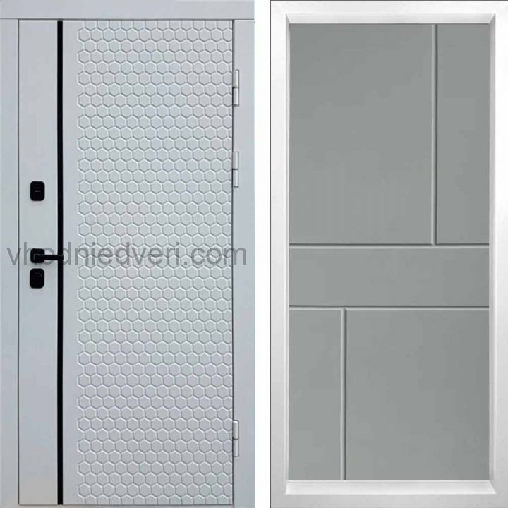 Входная дверь Termo-door Simple White - Марсель Грей софт