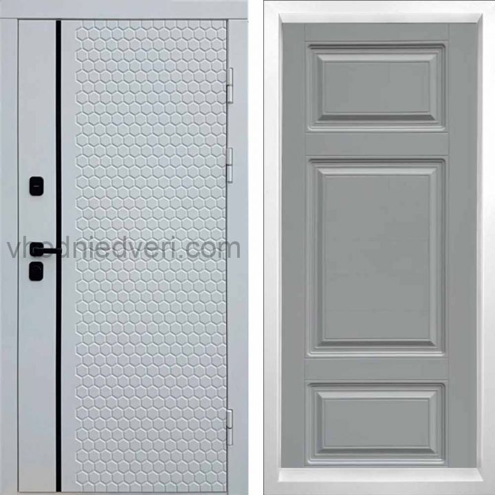 Входная дверь Termo-door Simple White - Лион Грей софт
