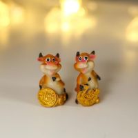 Фигурка полистоун «Бычок Карамелька с золотом», 4?2.3?2.1 см, МИКС