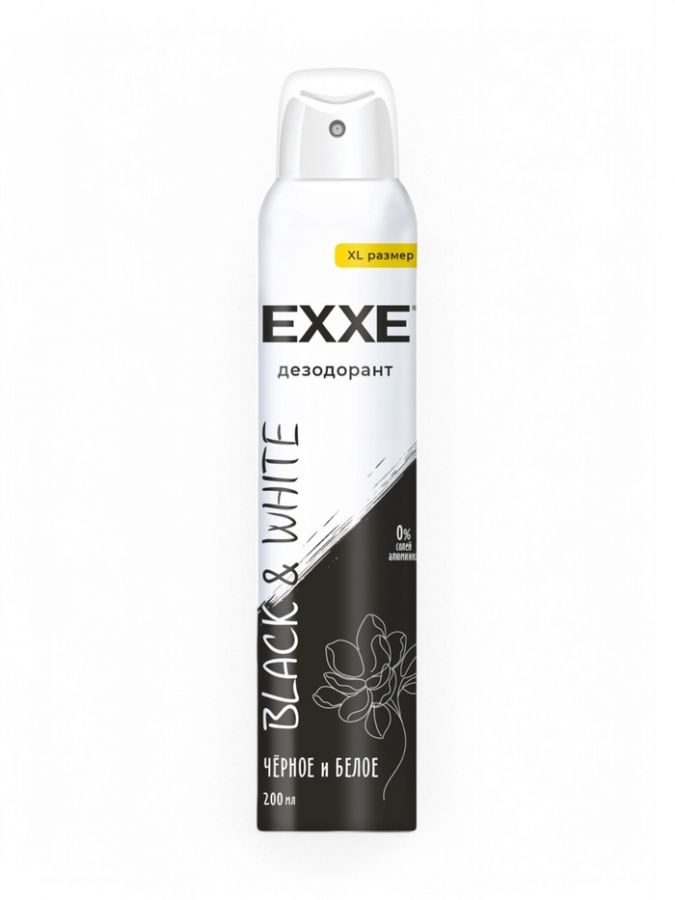 Женский дезодорант-аэрозоль EXXE черное и белое, 200 мл