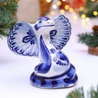 Фигурка фарфор гжель «Змея Касси»
