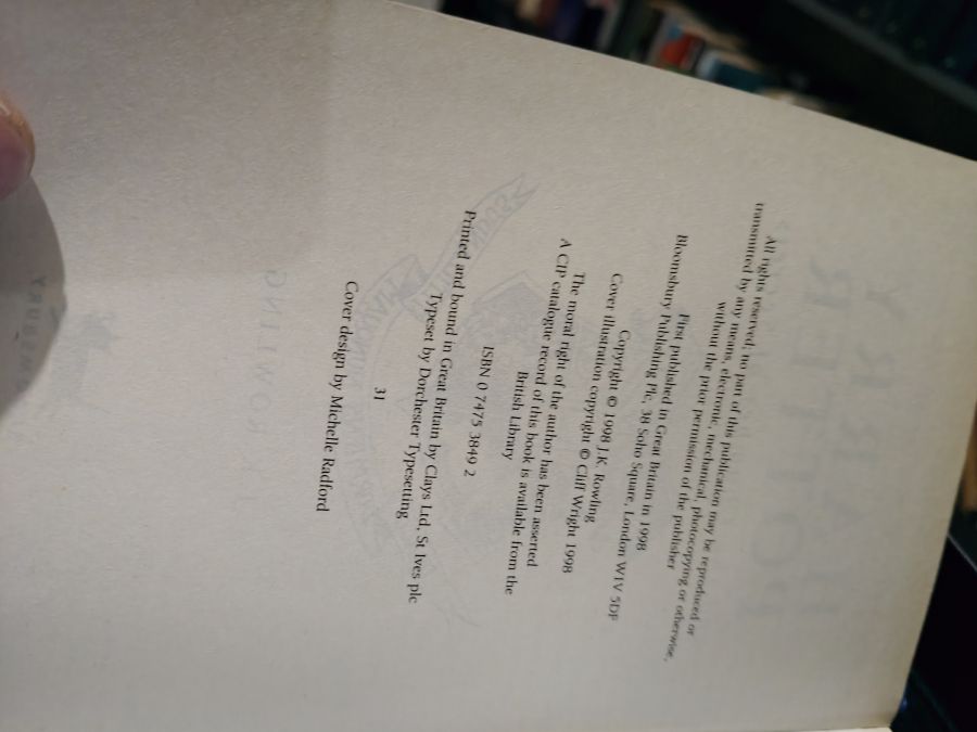 Harry Potter and the chamber of secrets Bloomsbury тираж 31