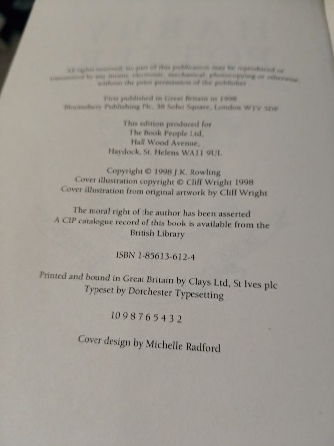 Harry Potter and the chamber of secrets TedSmart тираж 2