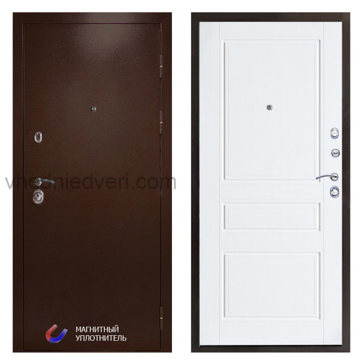Входная дверь Termo-door Техно Медь - Классика Лиственница