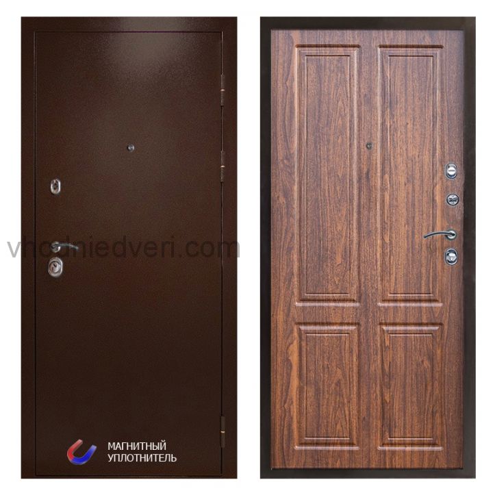 Входная дверь Termo-door Техно Медь - Орех стандарт