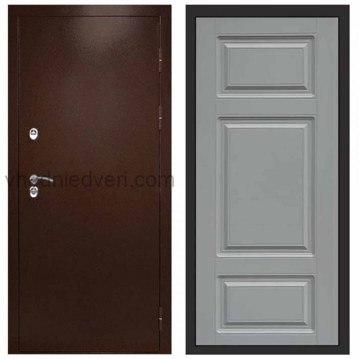 Входная дверь Termo-door Техно Медь - Лион Грей софт