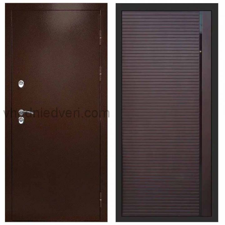 Входная дверь Termo-door Техно Медь - Porte Шоколад