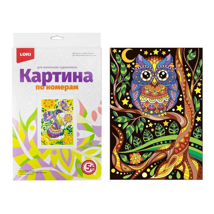 Картина по номерам для малышей «Сова»