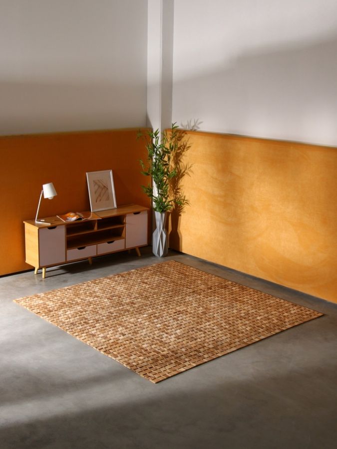 Коврик из тикового дерева, 200х200х0,7 см