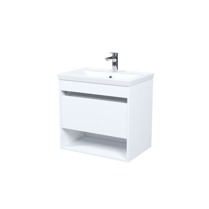Тумба с умывальником, подвесная, с нишей, 60 см, белый, Zodiac X, IDDIS, ZDX60WNi95K