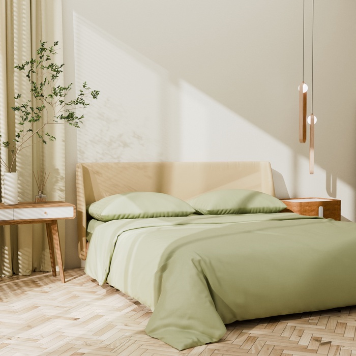 Постельное бельё LoveLife 1,5сп Young grass 143х215см, 150х225см, 50х70см-2шт, 100%хлопок, сатин, 125г/м?