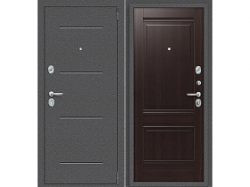 Входная Дверь el’PORTA (Portika) Porta R-2 104/K42 Антик Серебро/Wenge Veralinga 2 Замка с Ночной Задвижкой 980х2050мм Левое Открывание / Портика 0219-0567.
