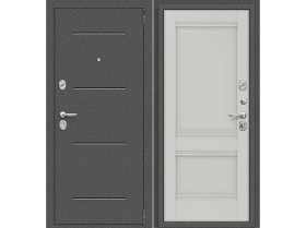 Входная Дверь el’PORTA (Portika) Porta R-2 104/K42 Антик Серебро/Nardo Grey 2 Замка с Ночной Задвижкой 980х2050мм Правое Открывание / Портика 0229-0468.