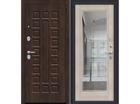 Входная Дверь el’PORTA (Portika) Porta R-3 51/П61 Almon 28/Cappuccino Veralinga/Reflex с Зеркалом 2 Замка с Ночной Задвижкой 980х2050мм Правое Открывание / Портика 4329-1453.