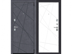 Входная Дверь el’PORTA (Portika) Porta R-3 15/15 Graphite Art/Super White 2 Замка с Ночной Задвижкой 980х2050мм Правое Открывание / Портика 0329-0072.