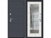 Входная Дверь el’PORTA (Portika) Porta R-3 4/П61 Graphite Pro/Bianco Veralinga с Зеркалом 2 Замка с Ночной Задвижкой 880х2050мм Правое Открывание / Портика 0328-0190.