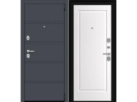 Входная Дверь el’PORTA (Portika) Porta R-3 8/П1 Graphite Pro/Alaska 2 Замка с Ночной Задвижкой 880х2050мм Правое Открывание / Портика 0328-1531.