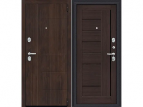 Входная Дверь el’PORTA (Portika) Porta S-3P 9/П29 Almon 28/Wenge Veralinga/Black Star 2 Замка с Ночной Задвижкой 980х2050мм Левое Открывание / Портика 4318-1494.