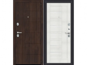 Входная Дверь el’PORTA (Portika) Porta S-3P 9/П29 Almon 28/Bianco Veralinga/White Waltz 2 Замка с Ночной Задвижкой 980х2050мм Правое Открывание / Портика 4329-1437.