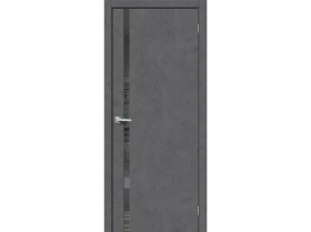 Межкомнатная Дверь Каркасно-Щитовая el’PORTA (Portika) Браво-1.55 White Dreamline Остекленная Mirox Grey 800х2000мм (Полотно 1шт.) / Портика 153-1025.