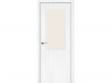 Межкомнатная Дверь Каркасно-Щитовая el’PORTA (Portika) Браво-7 Snow Melinga Остекленная Magic Fog 600х2000мм (Полотно+Коробка+5 Наличников) / Портика 153-1585.