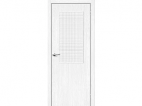 Межкомнатная Дверь Каркасно-Щитовая el’PORTA (Portika) Браво-7 Белый 800х2000мм (Полотно+Коробка+5 Наличников) / Эльпорта Портика 153-1592.