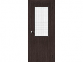 Межкомнатная Дверь Каркасно-Щитовая el’PORTA (Portika) Браво-7 Коричневый 400х2000мм (Полотно+Коробка+5 Наличников) / Эльпорта Портик 153-1609.