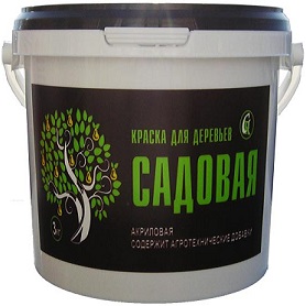 Краска для Садовых Деревьев Гермес 20кг Белая для Защиты от Солнечных Ожогов, Заморозков, Повреждений Насекомыми, Грызунами.