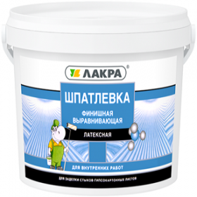 Шпатлевка Латексная Лакра 3кг Финишная, Белая, Выравнивающая для Внутренних Работ.