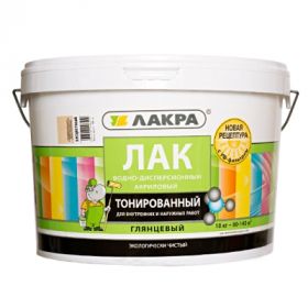 Лак Тонированный Лакра 10кг Акриловый с Уф-Фильтром Бесцветный для Внутренних и Наружных Работ Бесцветный.