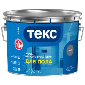 Эмаль для Бетонных Полов Текс Профи 9л Красно-Коричневая Для Окраски Бетонных, Деревянных и Металлических Полов.