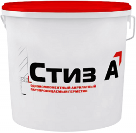 Герметик Акрилатный Стиз А 3кг Паропроницаемый, Однокомпонентный, Белый / Сази.