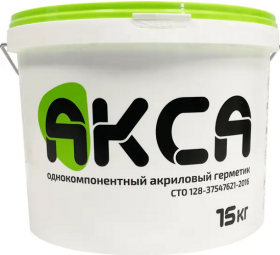 Герметик Акрилатный Акса 15кг Однокомпонентный Серый.