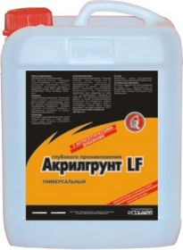 Грунтовка Germes Акрилгрунт LF 5л Глубокого Проникновения с Антисептиком для Внутренних и Наружных Работ / Гермес.